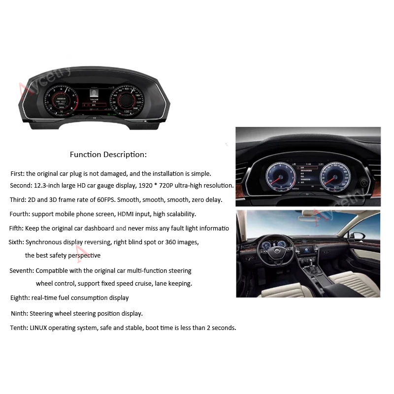 Perfect For Volkswagen VW Golf 7 Golf7 MK7 GTI car Instrument Panel Replacement Dashboard Entertainment Intelligent Multimedia System FM 1
