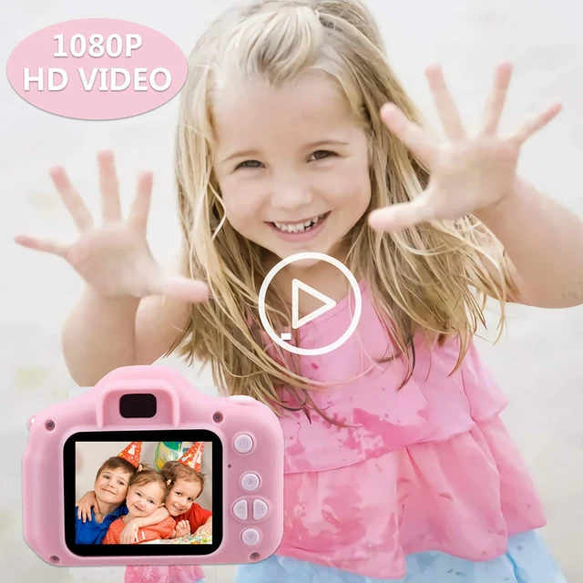 Bozony 1080 p mini câmera digital infantil câmera de vídeo digital para  crianças lente dupla tela ips de 2,4 polegadas bateria embutida bonito  molduras para fotos jogos interessantes com alça de pes