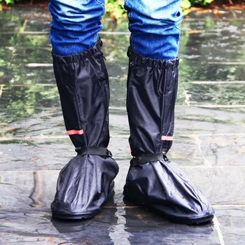 

Men Women Reusable Rainy Day Shoes Cover Oxford Cloth Rain Boots Reflective Waterproof Non Slip for Outdoor Works Bike Cycling
