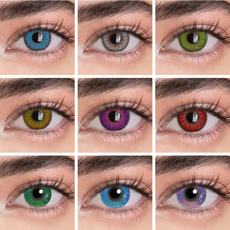 2pcs/pair Cosplay Contact Lenses For Eyes Accessories Purple Lens Color Red Eyes Natural Colored Lenese Blue - Color Contact Lenses - AliExpress