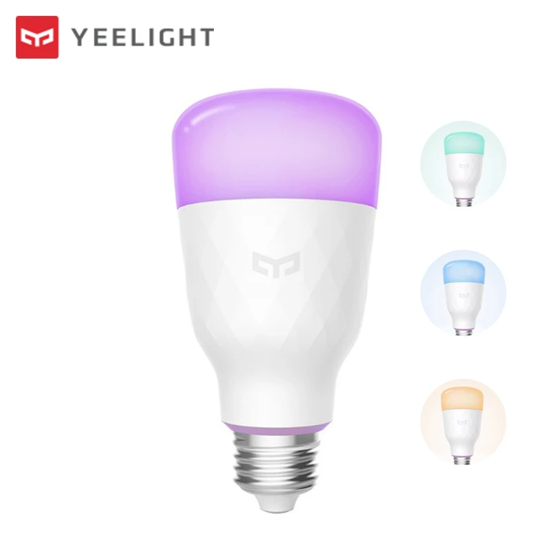 Светодиодный смарт светильник Yeelight цветная RGB лампа с регулируемой яркостью E27 10