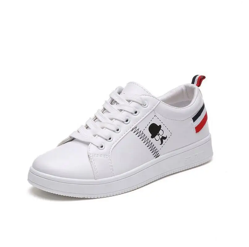 

Mexemina 2019 High Quality Spring tenis feminino Lace-up White Shoes Woman PU Leather Solid Color Female Shoes Casual Sneakers