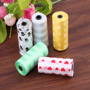 

5/10 Rolls Pet Poop Bags Biodegradable Garbage Clean-Up Doggy Trash Toilet Degradable Clean