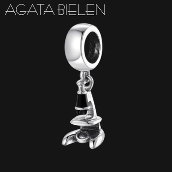 

100% Authentic 925 Sterling Silver Microscope Pendant Charms Beads fit Original Pandora Bracelet Charms Fashion Jewelry DIY