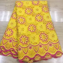 Швейцарская кружевная ткань высокое качество вышивка Африканская Хлопковая ткань швейцарская вуаль кружева в швейцарском популярном дубайском стиле