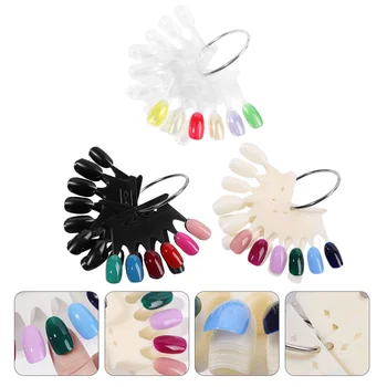 

3Pcs Nail Plate Durable High Quality Prime Sturdy Polish Display Board False Nail Stick Nail Color Card for Shop Home