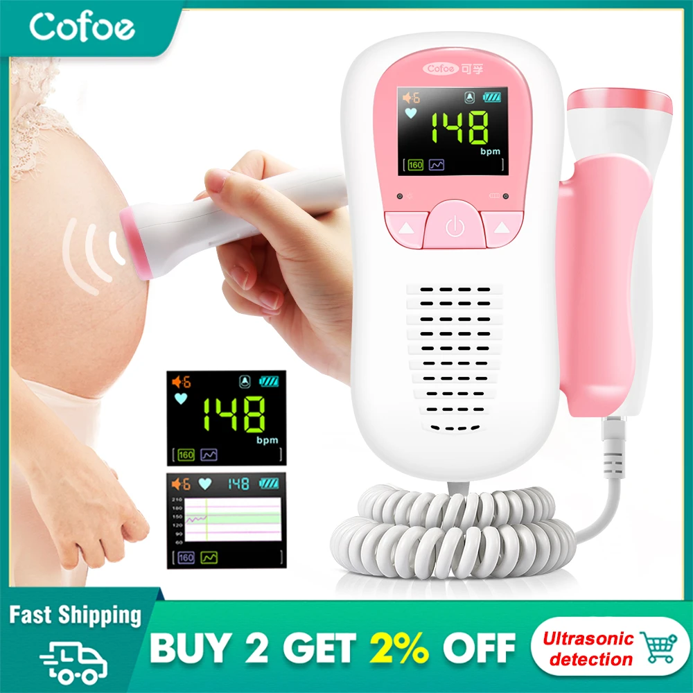 Cofoe Doppler Foetale Hartslagmeter Ultrasound Baby Thuis Zwangere Geluid Hartslag Detector Voor Baby Gezondheid Monitor 2 0mhz Foetus Doppler Aliexpress