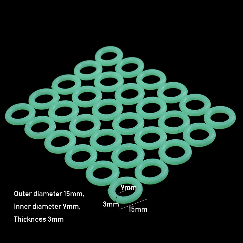 Fluorescent Silicone Tent Nail Ring Luminous O-shaped Fishing Rod Rings Night Light Outdoor Camping Tents Accessories 10/20PCS