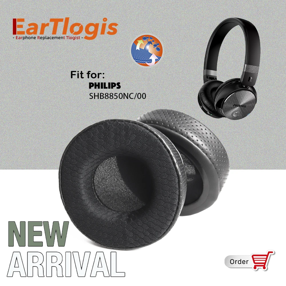

EarTlogis New Arrival Replacement Ear Pads for Philips SHB8850NC/00 Headset Earmuff Cover Cushions Sleeve Earpads