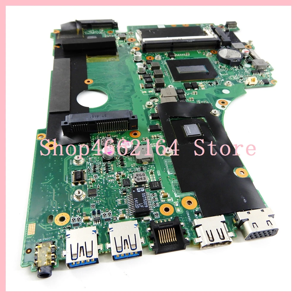 incredible  X750JN Mainboard I7-4700HQ CPU GT840M 2GB REV 2.0 For ASus X750J X750JN X750JB Laptop motherboard 9