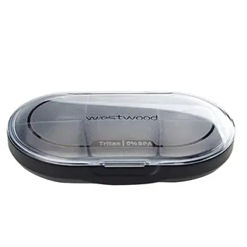 

1pc Pill Box Portable Covered Partitioned Pill Container Medicine Organiser for Traveling