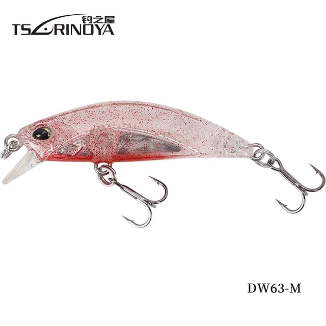 DW63 1pc M TSURINOYA Тонущая мини приманка-гольян 50 мм5г рыболовные жесткие приманки с подвижными стальными шариками Реалистичные 3D рыбные глаза - Цвет: DW63 1pc M