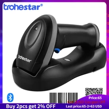 Trohestar-escáner de código de barras inalámbrico 1D 2D, lector de código con Bluetooth, escáner de código QR para negocios, almacenes y supermercados