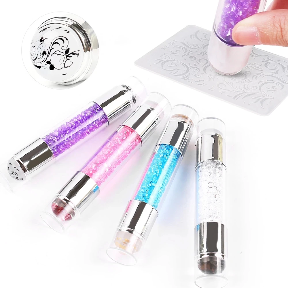 2cm Clear Silicone Nail Art Stamper Double Handle Jelly Stamper