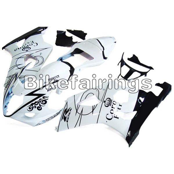 Полный комплект обтекателя Для Suzuki GSXR1000 K3 2003 2004 GSXR1000 03 04 ABS пластиковые детали для мотоцикла блеск капота белого и черного цвета