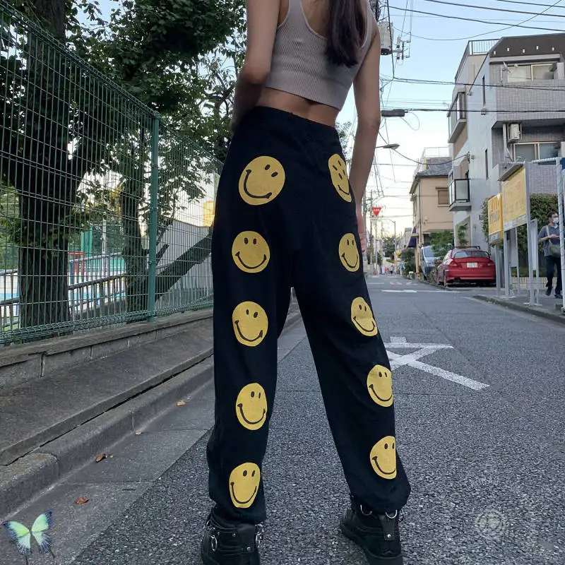 

Kapital Sweatpants Hirata and Macro Trousers Men Women Kanye CPFM XYZ Smiley Pants