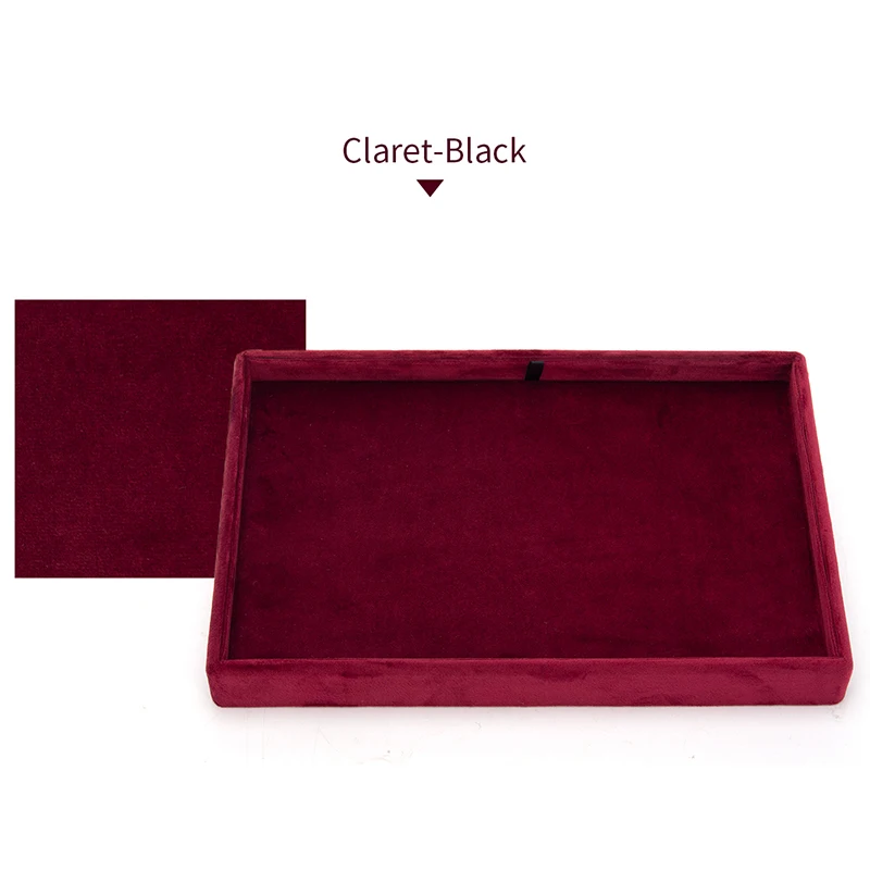 

New Korean Velvet Double Sided Jewelry Display Empty Plate For Femal Earring Necklace Bracelet Watches Jewellry Organizers Trays