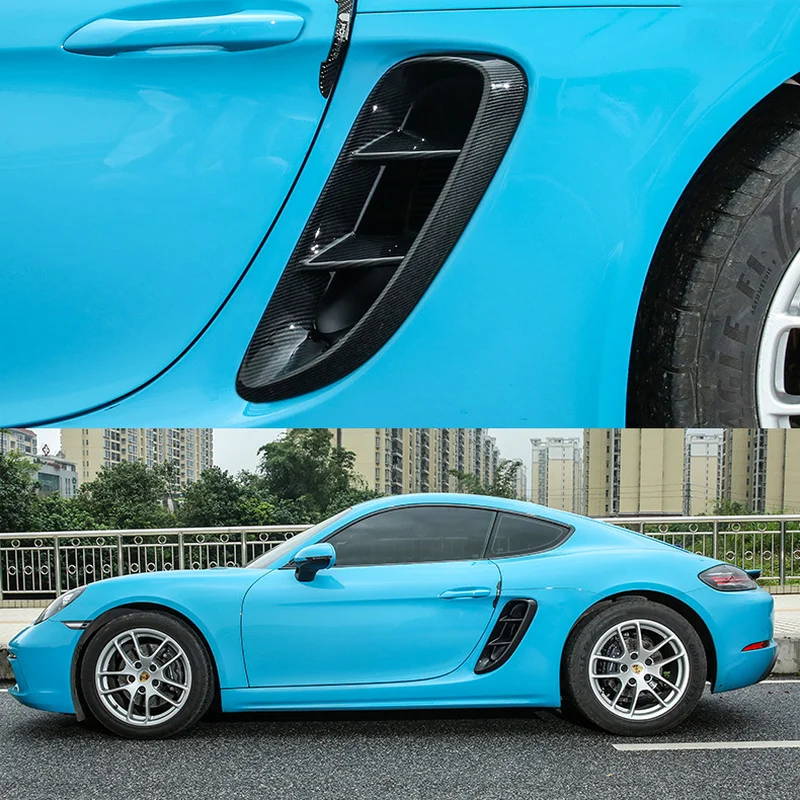 Переднее крыло из углеродного волокна для Porsche 718 отделка вентиляционного