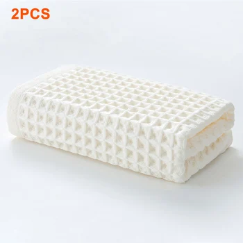 

2pcs Kitchen Towel Soft Quick Drying Home Cleaning Super Absorbent Anti Odor Dish Washing Multifunctional Waffle Weave Solid