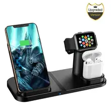 3 в 1 10 Вт Qi-сертифицированная быстрая Беспроводная подставка для зарядного устройства, совместимая с iPhone 11/11 Pro Max/X/XS Max/Apple Watch/Airpod s10