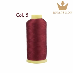 Premium Polyester Embroidery Thread - 5000m, Vibrant Assortment (5 Racing Red)