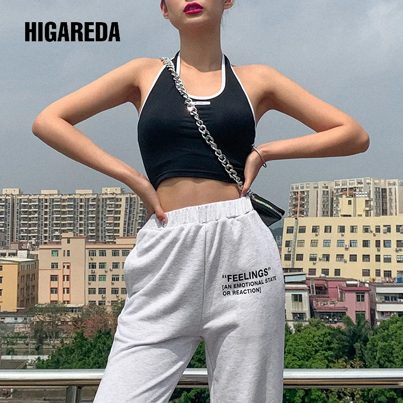 

Women Sexy Tank Top Letter Print Female Vest Summer 2020 Crop Tops Backless Basic Slim Knitted Cotton Soft fabric Lady Top New