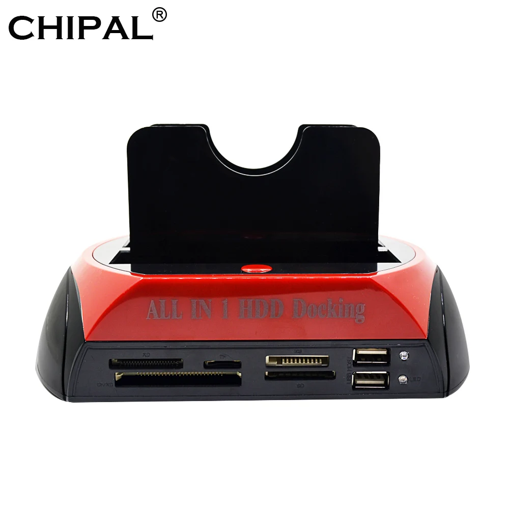 CHIPAL все в 1 HDD док-станция USB 2,0 2," 3,5" IDE SATA внешний HDD Box Корпус жесткого диска кардридер EU Plug