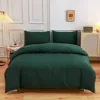 New Design Dark Green Bedding Set Home Duvet Cover Bed Sheet Pillowcase King Queen Full Single Size,(Excluding filler)3pcs 4pcs 1