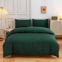 New Design Dark Green Bedding Set Home Duvet Cover Bed Sheet Pillowcase King Queen Full Single Size,(Excluding filler)3pcs 4pcs 1