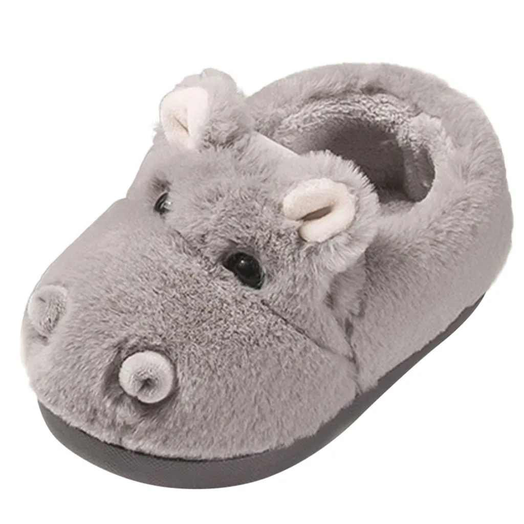 Children Kids Baby Girls Boys Cute Indoor Cartoon Flock Autumn Winter Warm Casual Shoes pantuflas kids shoes Sapato Infantil