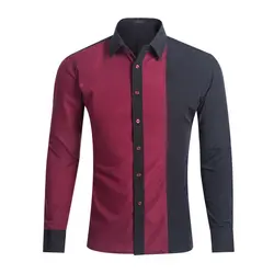 Модная брендовая мужская рубашка, черная, белая, приталенная рубашка с длинным рукавом, Camisa Masculina, повседневные мужские Гавайские рубашки WD46