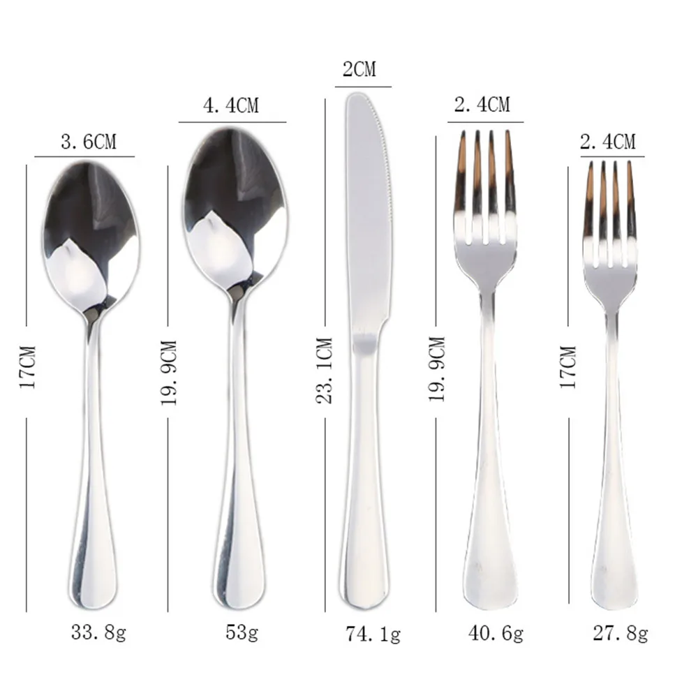 4pcs / lot stainless steel cutlery spoon western steak Gold-plated high-end cutlery set