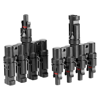 

Branch Solar Panel PV Cable Connector Parallel Pair Clip Plug Waterproof Male Female Connector 1 To 4 Adapters Tool Set