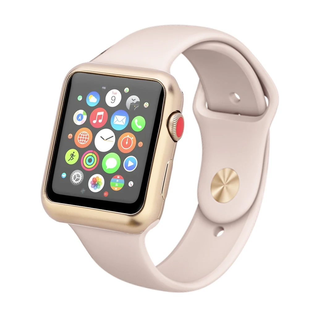 ТПУ цветная защитная накладка чехол для Apple Watch 3 2 1 42 мм 38 мм TPU чехол все включено чехол для Iwatch 3 2 1 38 мм 42 мм
