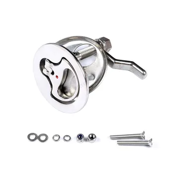 

MIZUGIWA Marine Grade Boat 316 Stainless Steel Hardware Cam Latch Flush Pull Hatch Latch Lift with Back Plate Fishing Accessorie