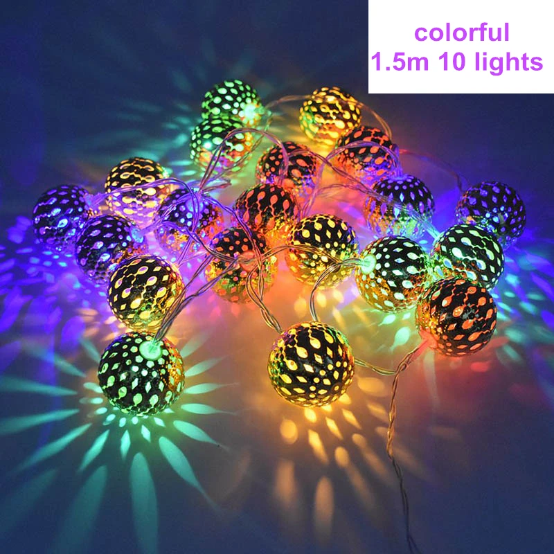10LED muilt Украшение рождественской елки для дома 10 м 100LED гирлянда медная проволока коркер гирлянда сказочные огни Свадебный декор вечерние новогодние, B - Цвет: 10LED muilt