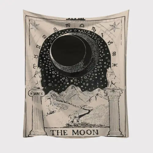 Стиль карты Таро гобелен настенный светильник Астрология divination покрывало пляжный коврик - Цвет: 1