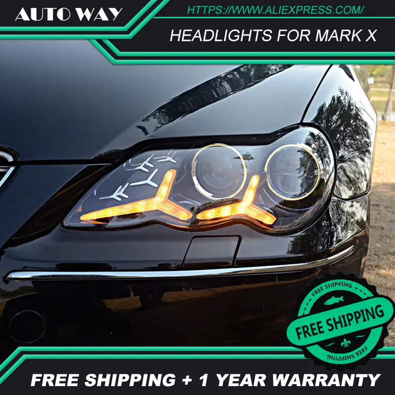 Стайлинг автомобиля для Toyota Mark X все светодиодные фары Reiz 2005-2009 светодиодный