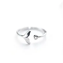 Белый кубический цирконий рыба регулируемое серебряное кольцо Сказочные Кольца мечты для женщин модные ювелирные украшения, обручальное кольцо для женщин