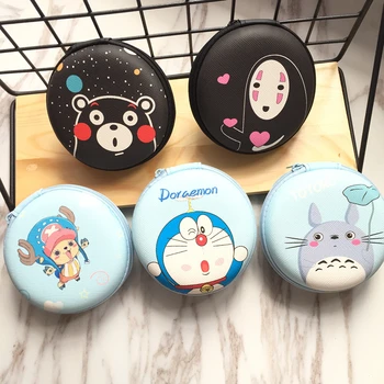 

For airpods Cartoon Mini Zipper Hard Headphone Case Box Storage Bag Protective USB Cable Organizer Portable Earbud Accessories