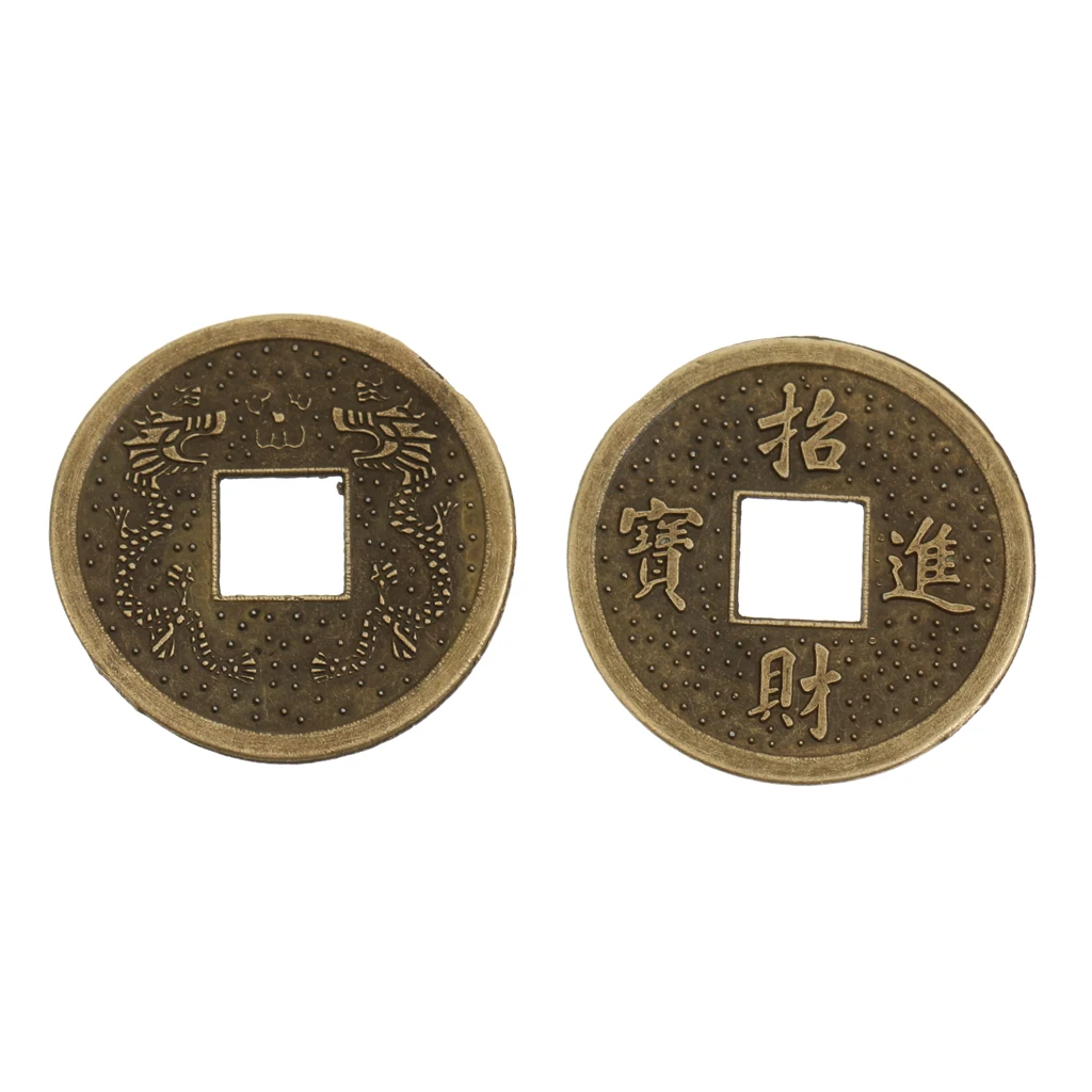 50 Pieces Feng Shui Coins 0.9`` Lucky Chinese Fortune Coin I Ching Money