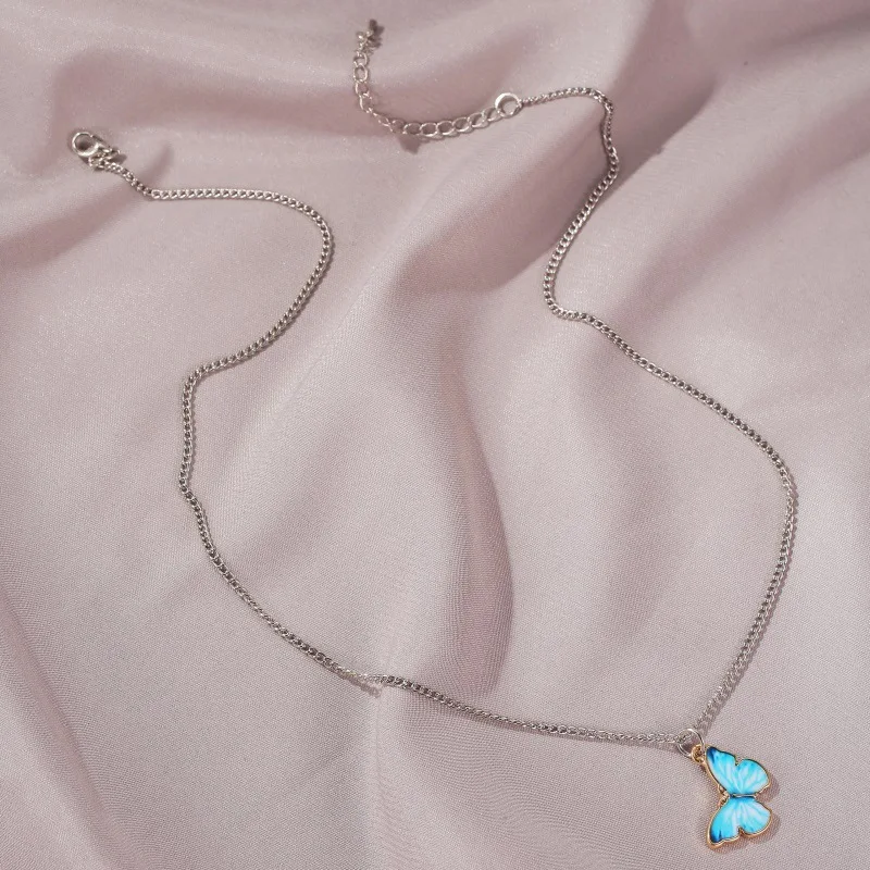 Necklace and bracelet for women Butterfly Bracelets Pendant Wide Geometric Chain Bracelet for Women style
