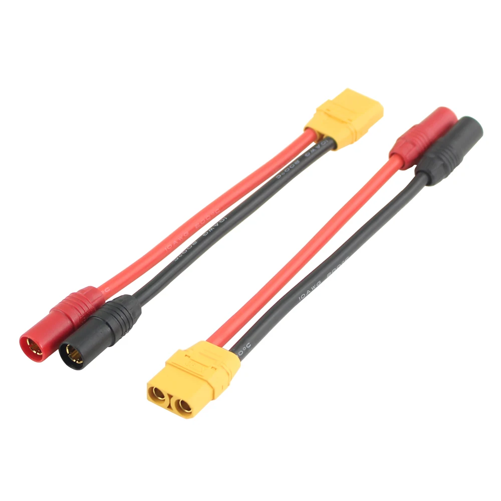 

Amass XT90 Female To AS150 Male Female Bullet Connector anti spark 10AWG Silicone For RC DIY FPV Quadcopter Brushless Motor