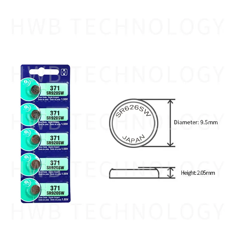 Аккумулятор SR69 SR920W SR920SW AG6 L921 371 605 620 31 280 51 2 шт.|button watch batteries|371 batterywatch battery |