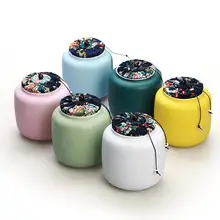 Керамическая банка для хранения чая в китайском стиле, контейнер для еды с крышкой, бутылка для кофе, чайная коробка, кухня