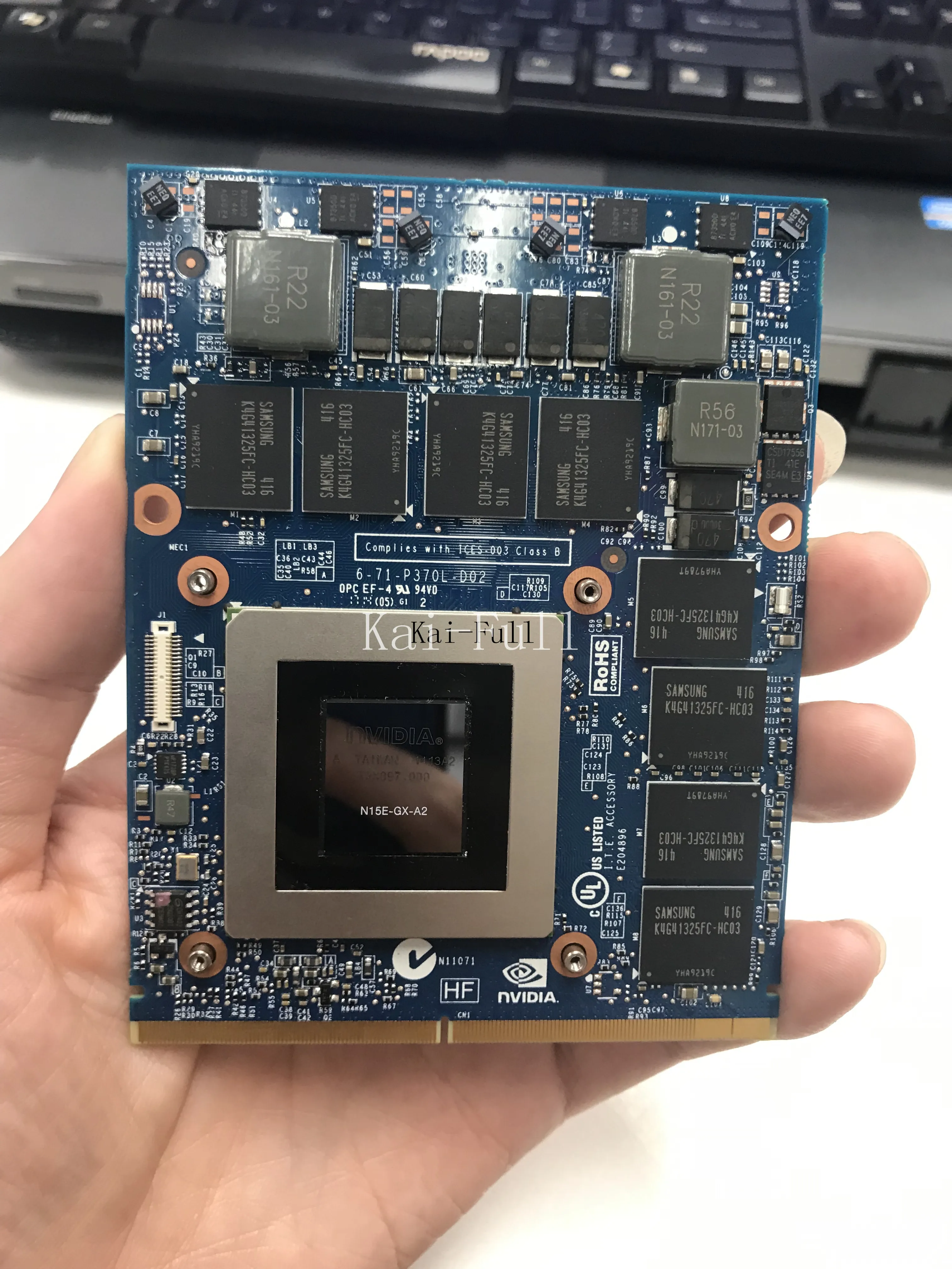 

For DELL Alienware M17X R5 M18X R3 laptop JH9PP 0JH9PP N15E-GX-A2 GTX880M GTX 880M DDR5 8GB graphics card