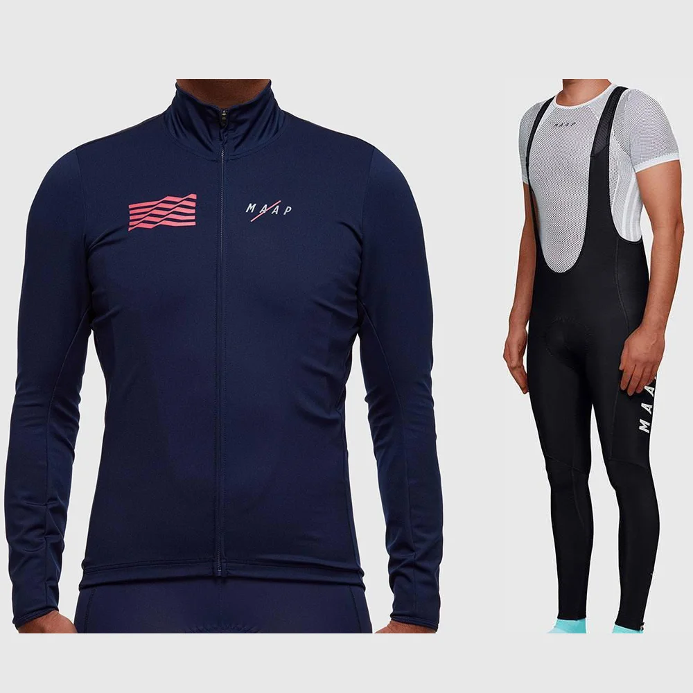 

MAAP 2019 Spring and Autumn Jersey Suit Maillot Ropa Ciclismo Long Sleeve Mountain Bike Suit Breathable Bike Wear cycling kit