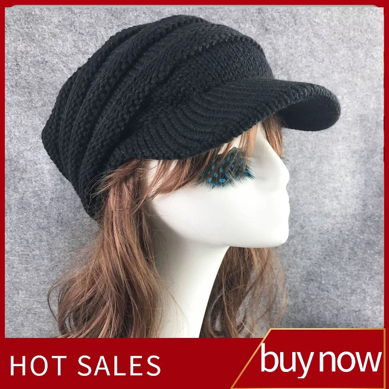 

Women Winter hat Slouchy Oversize Knitting Beanie Cap Warm Ski Hat Ladies Beanie Skullies Bonnet Hat gorros mujer invierno 2019