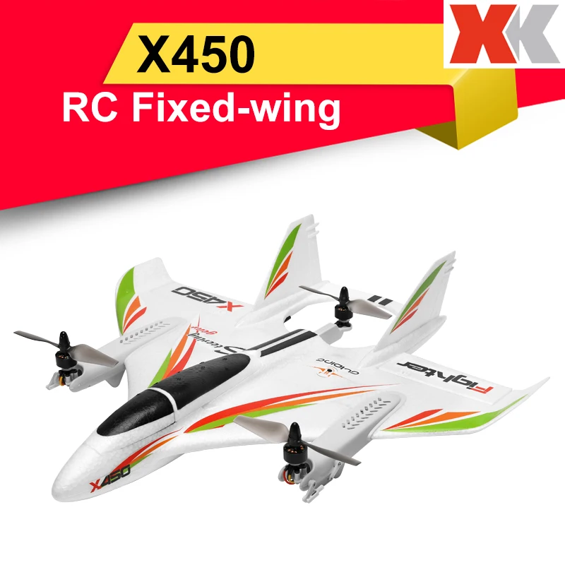 

New Original WLtoys XK X450 RC Airplane 6CH Brushless Motor Alttitude Hold Design 3D/6G Takeoff and Landing Stunt Fixed-wing