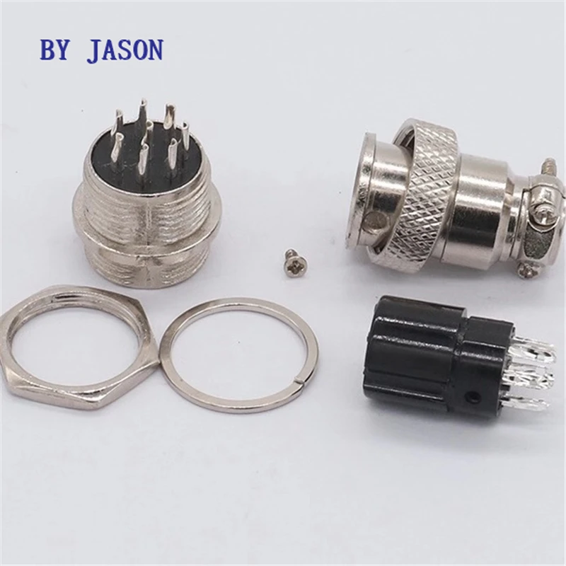 2PCS/lot GX16 2/3/4/5/6/7/8/9 Pin Male& Female 16mm L70-78 Circular Aviation Socket Plug Wire Panel Connector